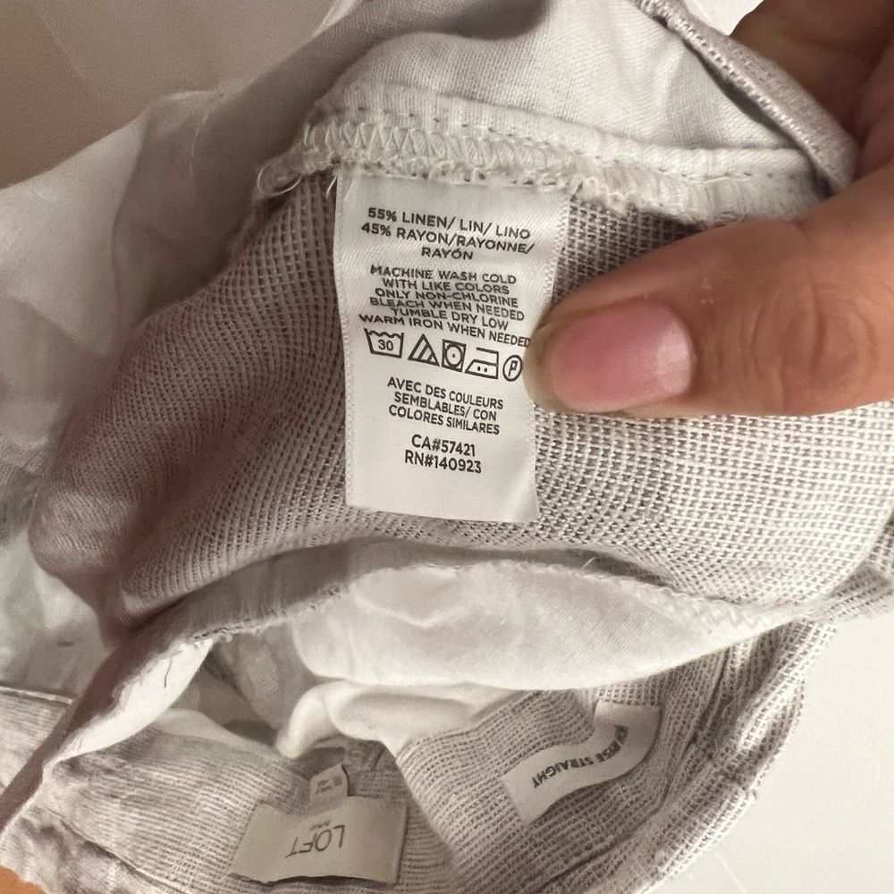 Loft linen blend high waisted straight pants - Picture 9 of 9